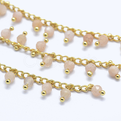 Natural Sunstone Handmade Beaded Chains CHC-P003-11R-1