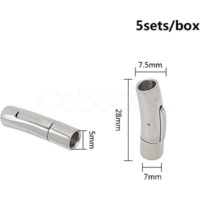 304 Stainless Steel Bayonet Clasps STAS-UN0001-88D-1