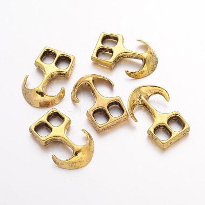 Tibetan Style Alloy Hook Clasps LS-TIBEP-35682-AG-NR-1