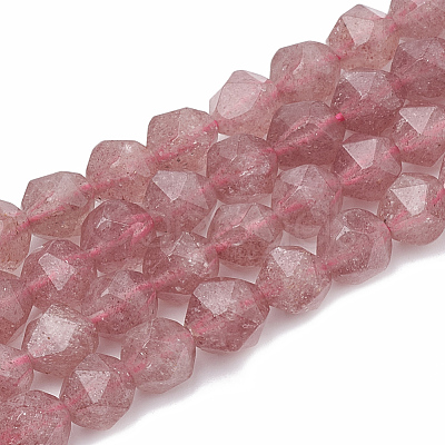 Natural Strawberry Quartz Beads Strands G-S332-6mm-006-1