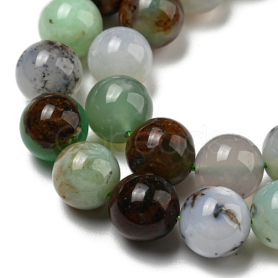 Natural Serpentine Beads Strands G-R494-A03-04-1
