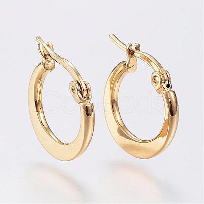 304 Stainless Steel Hoop Earrings EJEW-F105-24G-1