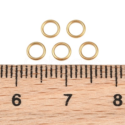 Ion Plating(IP) 304 Stainless Steel Closed Jump Rings STAS-G393-06G-08-1