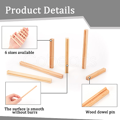 62Pcs 6 Style Pinewood Wooden Dominoes Holder DIY-OC0010-16-1