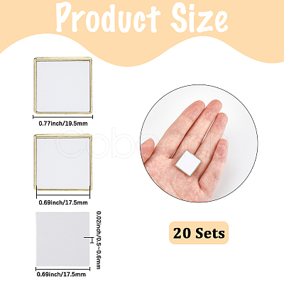20 Boxs Sublimation Blank Brooch Pins FIND-SP0004-09B-1