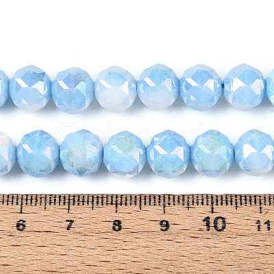 Anti-Tarnish Electroplate Glass Beads Strands X-GLAA-N010-10mm-06-1
