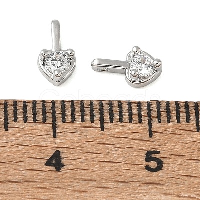 Brass Pave Clear Cubic Zirconia Charms CU-CBA9FFD-11P-03-1