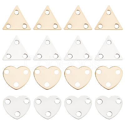80Pcs 4 Style Brass Chandelier Component Link KK-BC0009-70-1
