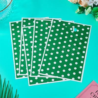 Polka Dot PET Plastic Packing Bags with Die Cut Hole Handle ABAG-TADJ0002-001D-1