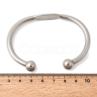 304 Stainless Steel Cuff Bangles BJEW-D408-31P-1