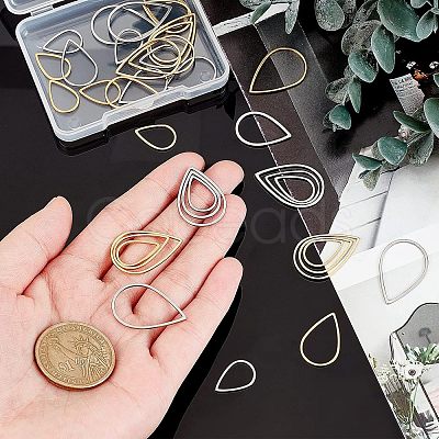 36Pcs 6 Style 304 Stainless Steel Linking Rings STAS-UN0033-66-1
