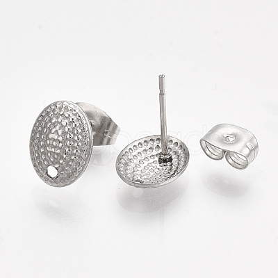 Non-Tarnish 304 Stainless Steel Stud Earring Findings STAS-S079-74B-1