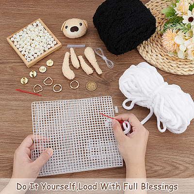 DIY Polycotton Braided Women's Crossbody Handbag Making Kits DIY-WH0349-353B-1