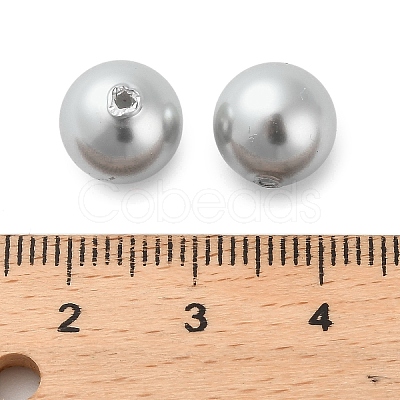 Baking Paint Pearlized Glass Pearl Round Beads HY-Q001-02A-04-1