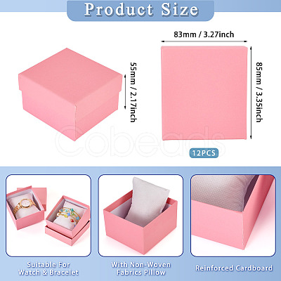 Square Paper Jewelry Bracelet Gift Boxes CON-TAC0010-91C-1