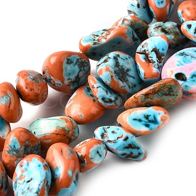 Dyed Natural Magnesite Beads Strands G-L617-A01-01-1
