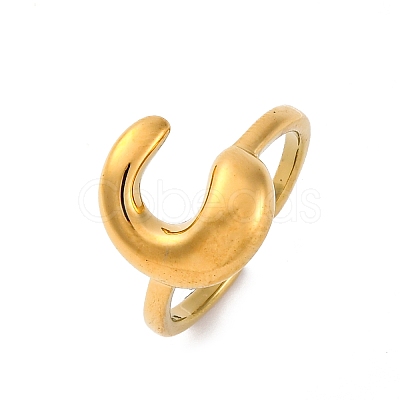 304 Stainless Steel Open Cuff Rings for Women LS-RJEW-M060-01G-03-1