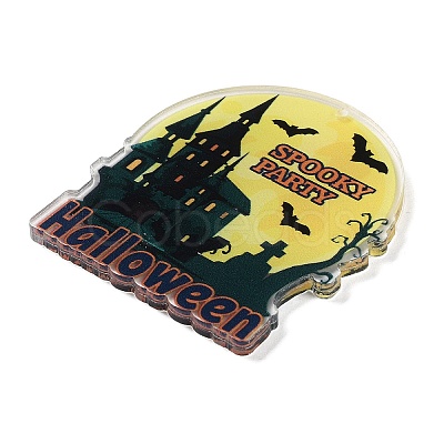 Halloween Theme Double Sided Printed Acrylic Big Pendants OACR-Z023-02M-1