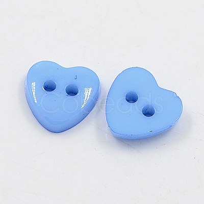 Acrylic Heart Buttons BUTT-E071-B-M-1