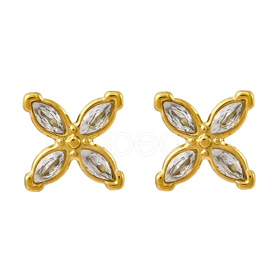 304 Stainless Steel Stud Earrings EJEW-C135-01G-06-1