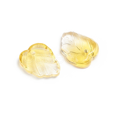 Two-Tone Transparent Glass Charms X-GLAA-H016-15J-1