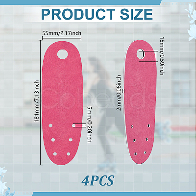 Suede Flat Toe Guard Protectors AJEW-WH0270-860B-05-1