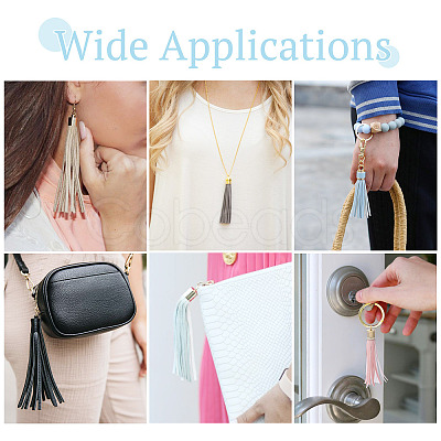 PU Imitation Leather Tassel Pendants FIND-TA0005-07A-1