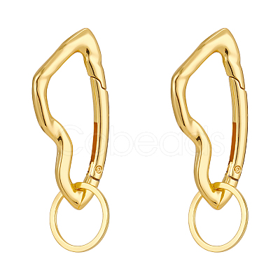 2Pcs Alloy Spring Gate Rings FIND-UN0010-11G-1