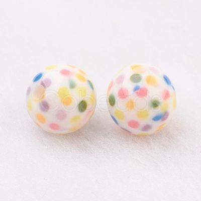 Spray Painted Resin Beads GLAA-F049-A26-1