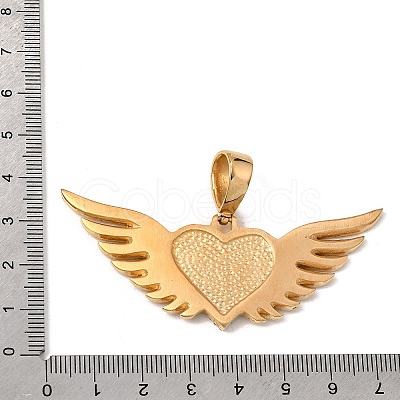 304 Stainless Steel Cubic Zirconia Big Pendant Cabochon Settings SA-CBA8660-03G-1