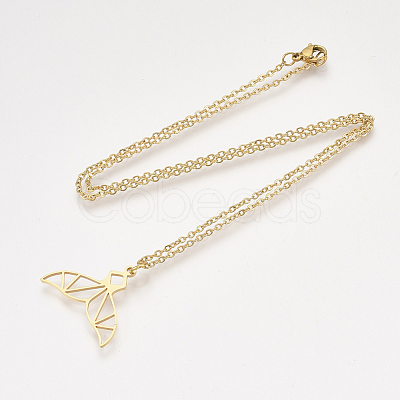 201 Stainless Steel Pendant Necklaces NJEW-T009-JN075-2-45-1