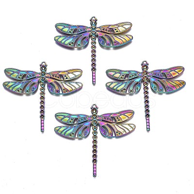 Rainbow Color Alloy Big Pendant Rhinestone Settings PALLOY-N163-170-NR-1