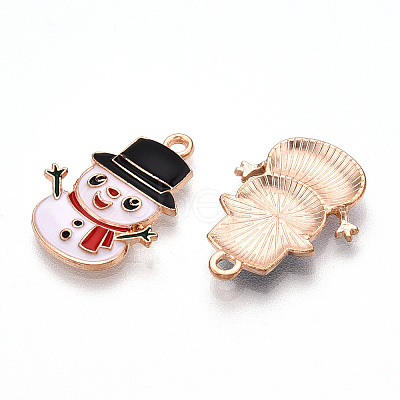 Christmas Theme Alloy Enamel Pendants ENAM-N056-403F-1