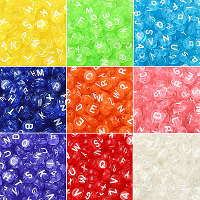 150Pcs Transparent Acrylic Beads TACR-YW0002-32A-1