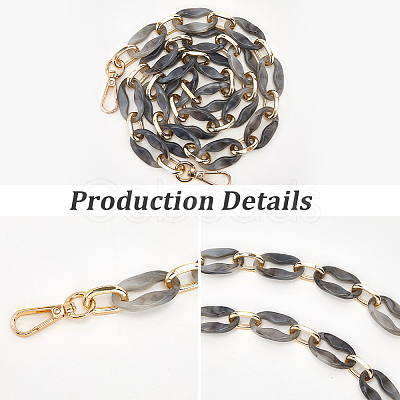 Oval Resin Link Purse Chains FIND-WH20006-62D-1
