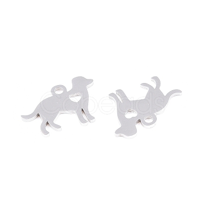 Non-Tarnish 304 Stainless Steel Puppy Silhouette Charms STAS-Q201-T086-1
