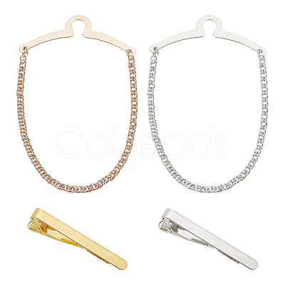 Brass Tie Clip AJEW-FG0003-09-1