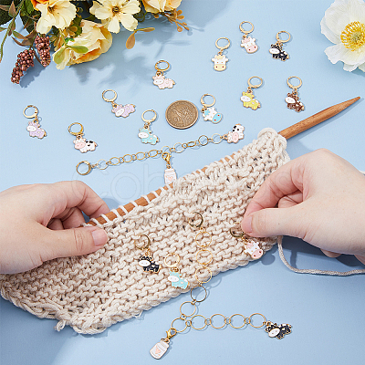 Cattle Theme DIY Knitting Tool Sets HJEW-HS00021-1