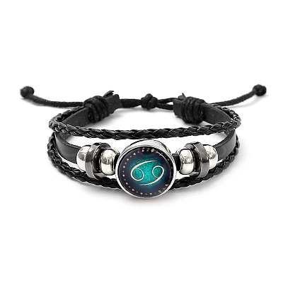 Imitation Leather Triple Layer Multi-strand Bracelets FS-WGC42D3-06-1