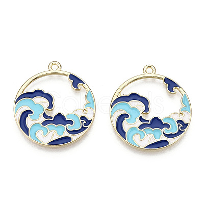 Chinese Style Alloy Enamel Pendants LS-X-ENAM-M043-03G-01-RS-1