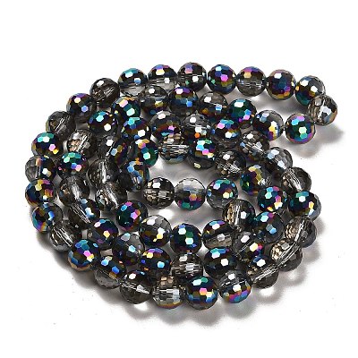 Electroplate Glass Bead Strands EGLA-R041-8mm-07-1