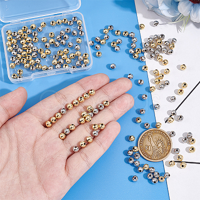 Rack Plating Brass Beads KK-UN0003-16B-1