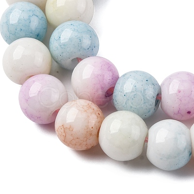 Ombre Effect Dyed Glass Beads Strands X-GLAA-T031-01O-06-1