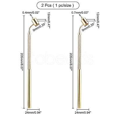 2Pcs 2 Style Aluminum Slanting Fine Line Paint Pen AJEW-AR0001-42-1