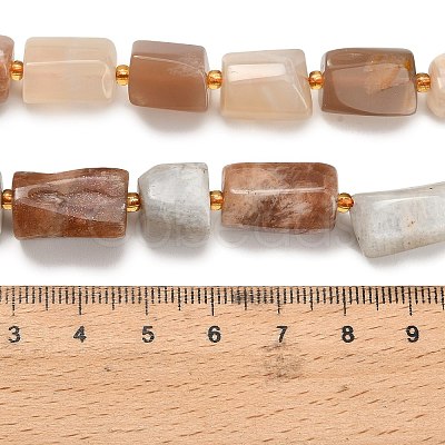 Natural Multi-Moonstone Beads Strands G-H329-A01-02-1