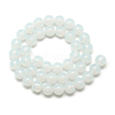 Imitation Jade Glass Beads Strands X-GR10mm69Y-1