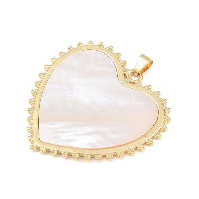 Natural White Shell Pendants KK-C162-001B-G-1