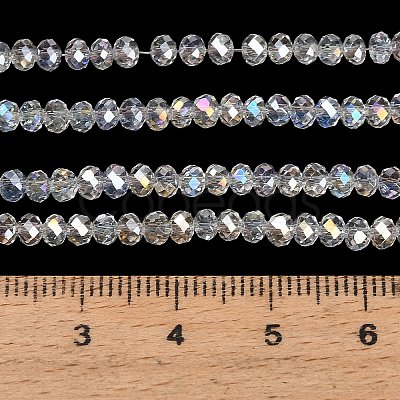 Electroplate Glass Beads Strands GL-CBAA615-02E-1