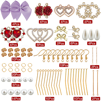 DIY Imitation Pearl Earring Making Kit DIY-SC0019-31-1