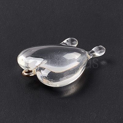 Transparent Resin Pendants RESI-F028-01E-1
